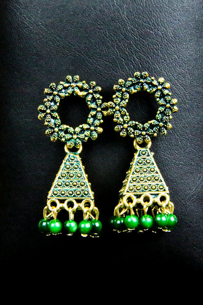 Square Kundan Jhumka