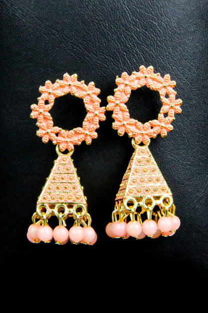 Square Kundan Jhumka